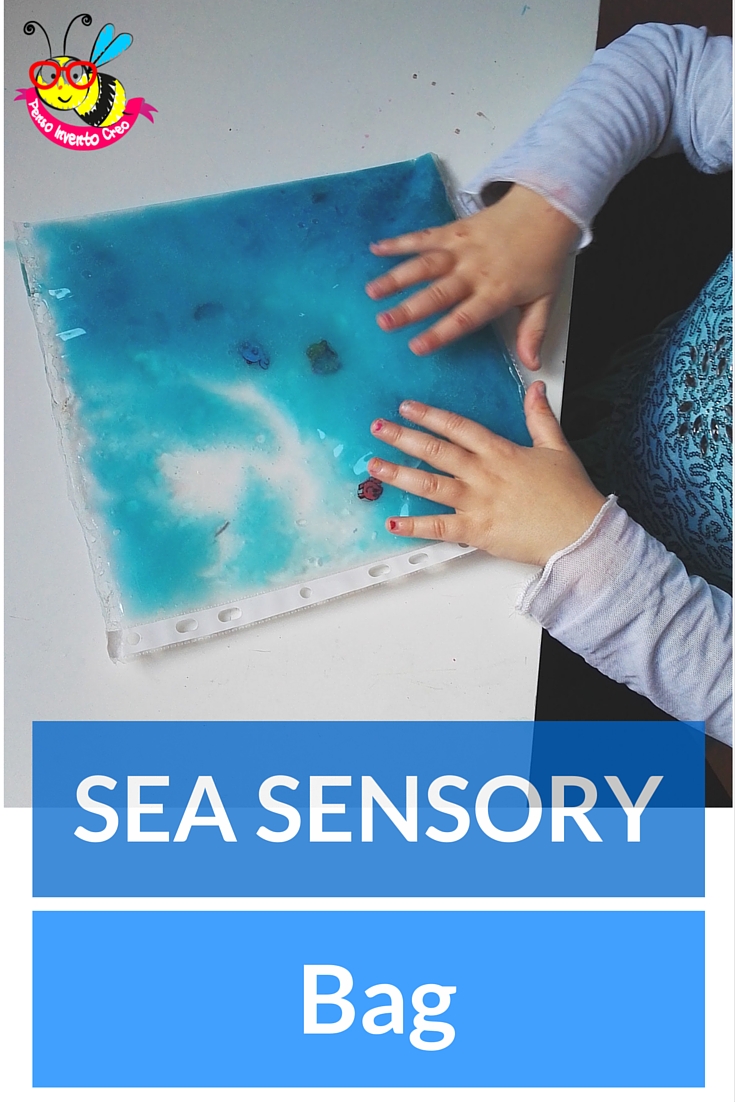sensory play Montessori, ocean in a bag 
