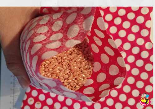 tappetino mouse con semi di lino