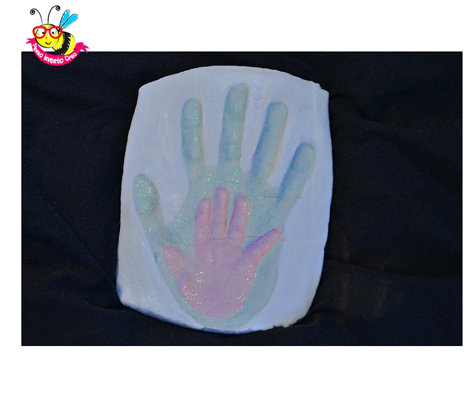 impronta mano di bambino 3d su das