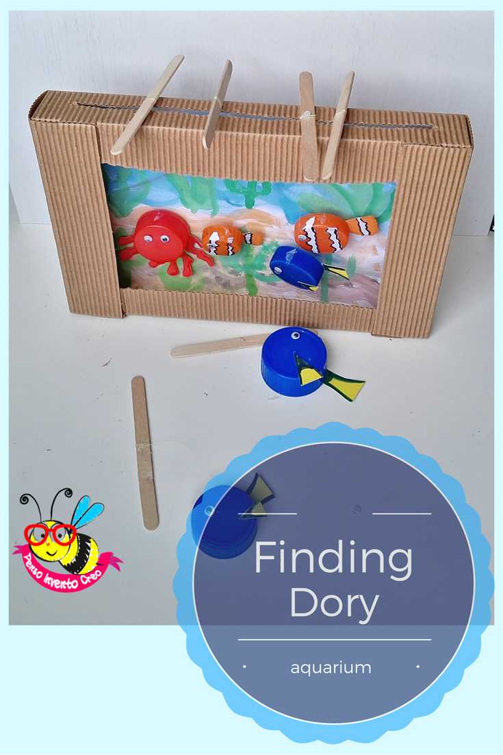 finding dory, acquario di cartone