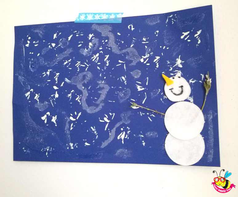 dipingere la neve con il rosmarino 01