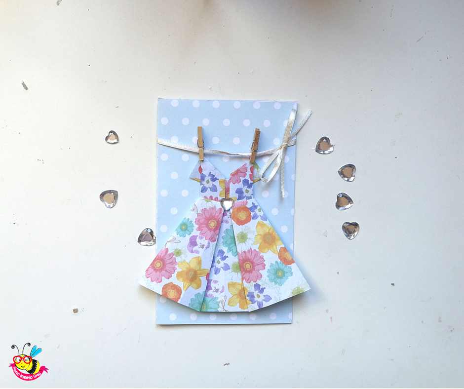 dress card origami