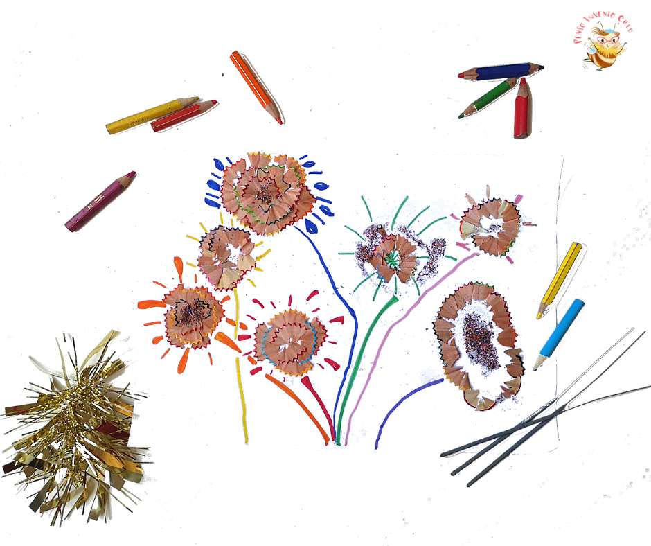 Trucioli Di Matita Come Disegnare I Fuochi D Artificio Con I Bambini Penso Invento Creo