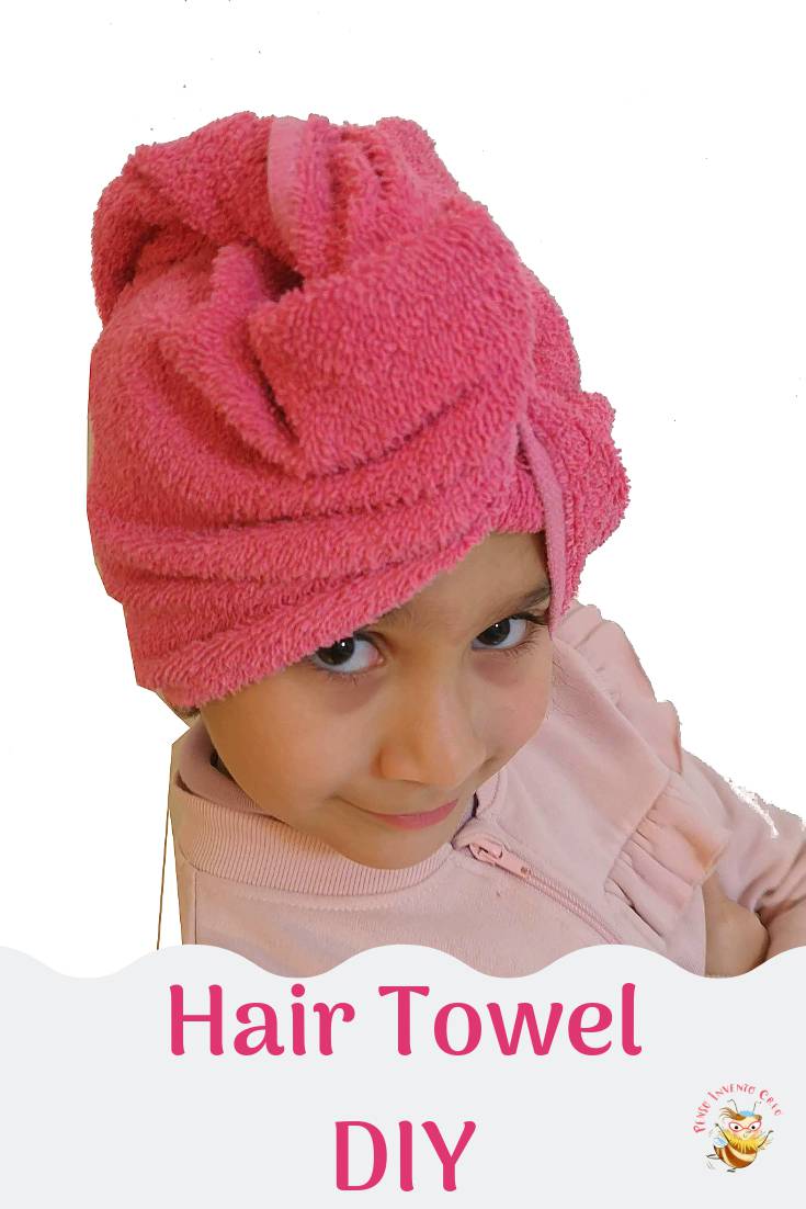 Riciclo asciugamani vecchi : turbante asciuga capelli - Penso