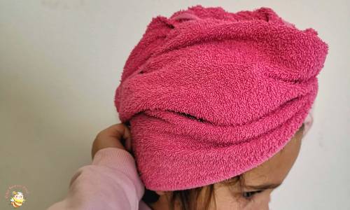 asciugamano turbante asciugacapelli